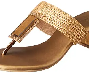 Inc.5 Block Heel Diamond Thong Sandal For Women_990105_ANT GOLD_4_UK
