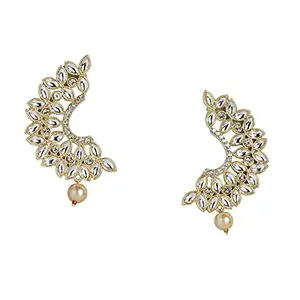 AccessHer jewellery stylish fancy Gold-Plated kundan Earrings for women and girls pair of 1