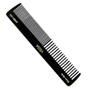 Vega General Grooming Hair Comb, (India's No.1* Hair Comb Brand)For Men and Women, Black, Handmade, (HMBC-114)
