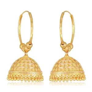 VFJ VIGHNAHARTA FASHION JEWELLERY Vighnaharta Beautiful Gold Plated Chandbali jhumki Earring for Women and Girls[VFJ2404ERG]