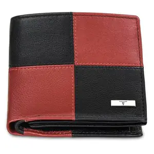 URBAN FOREST Chester Black/Red Leather Wallet for Men