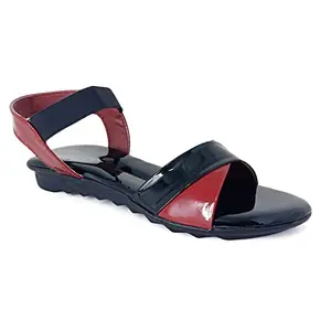 Fiia Women Fashion Stylish Sandals Casual Footwear Cherry/Black UK-8