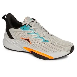 JQR Website Running Shoe for Men (L.Gry,ORG)