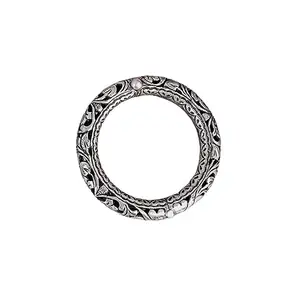 Shyle 925 Sterling Silver Bangle/Bracelet, Tattva Intricate Chitai Timeless Kada, Well Stamped with 925,Traditional Silver Chudi, Handcrafted Silver Bangle Kada, Gift for Her