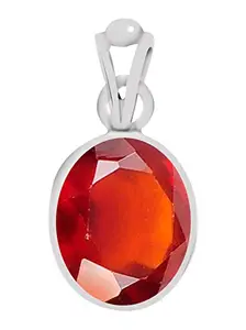 Clara Certified Gomed (Hessonite) 5.5cts or 6.25ratti Silver Pendant for Men & Women