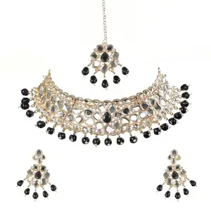 Chocker Necklace set for women in colour Black (CHO-79-A)