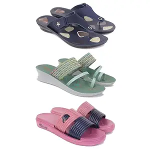 Women's Comfortable Sandal,Casual Lightweight Sandal for Everyday Wear | (COMBO-3)-1973-1948-1982-5-EURO-36