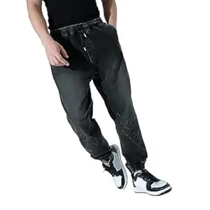 Hubberholme Men's Loose Fit Jogger Jeans