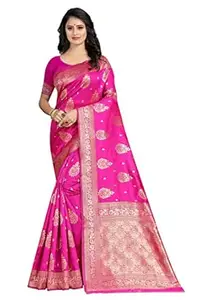 Shasmi Women's Banarasi Saree Pure Kanjivaram Silk Saree Soft new ladies 2026 Design Wear Sarees Latest Cotton Party Sari collections With Blouse Piece for Wedding sadi (SAM SAN EAGLE-3)