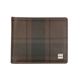 Tommy Hilfiger Stallion Men Leather Passcase Wallet Brown
