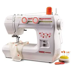 USHA Janome Wonder Stitch Electric Sewing Machine With Hard Cover, Multicolour