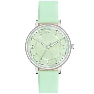 Acnos 6 Colors Dial Leather Strap Quartz Analog Watch for Women – Classic & Stylish