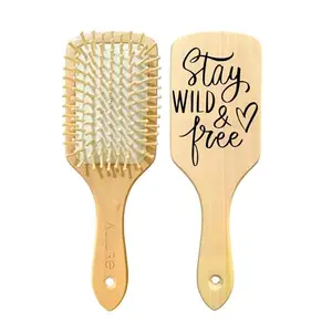 Allure Personalised Stay And Free Print Paddle Hair Brush