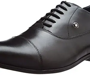 Louis Philippe Men's Oxford Black Leather Formal Shoes - 11 UK/India (45 EU)