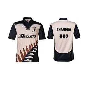 Men's Printed Polyester Sports T-Shirt (Black & White)