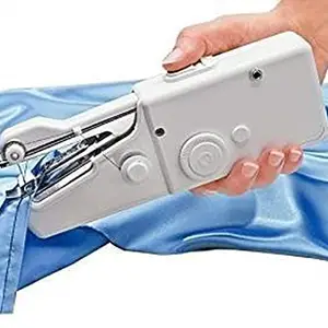 Stonsell Portable Sewing Machine Electric Handheld Sewing Machine Mini Handy Stitch Portable Needlework Cordless Handmade Craft DIY Tool Clothes Portable for crafting and emergency stitching (White)