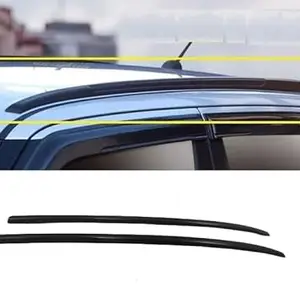CARMAX Stylish Roof Rails (in Fibre) in Sturdy Sleek Curve Design in Black Colour Compatible with Hyundai Grand I10 for Year 2013-2018 Models (Set of 2 Pieces)