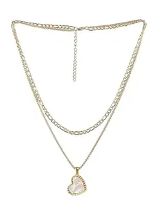 Yinara Heart-Shaped Charm Pendant On A Smooth Chain With Secure Lobster Clasp Closure, Great For Gifting Or Styling With Layered Looks.