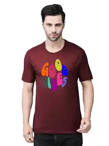 Trendy Men's Graphic Tee – Bold Prints & Colors Red