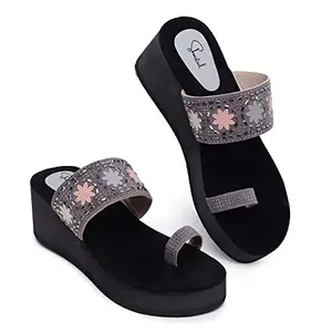 Shoestail Women's Ultra Light Slipper Stylish/Super Soft/Trendy & Comfortable for all Formal & Casual Occasions Grey-39