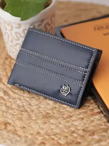 ZEVORA Men Travel, Trendy, Casual Blue Leather Wallet (4 Card Slots)
