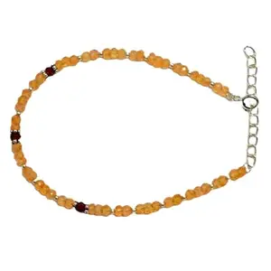 RRJEWELZ Garnet & Carnelian bracelet for men & women - 3mm Rondelle Faceted beads - 7 Inch Adjustable with Silver plated clasp – Healing, Fashion, Gift, Spiritual, Yoga|LCBR_RR_07636