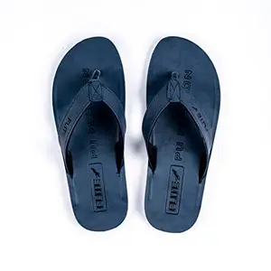 FLITE Men's Chappal's PU Sole (Blue, Numeric_10)