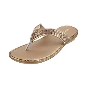 Metro Womens Synthetic Antic Gold Slippers (Size (3 UK (36 EU))