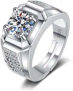 MYKI Royal Zircon Adjustable Ring For Men & Boys (Style 12)