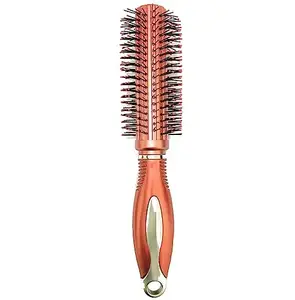 ZAUKY Round Handle with Nylon Bristles Curly Hair Brush Multicolor Pack of 1Pcs
