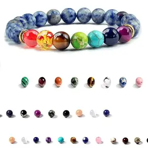 Crystal Products Natural Crystal Stone Stylish Bracelet for Girls Crystal Stones Bracelet, 8mm Beads, Unisex Stretchable Elastic Natural pack of 1