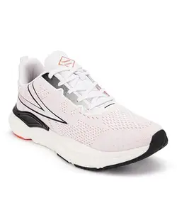 Aqualite VEGAS-23 Walking Shoes for Man, Sport Casual Daily use Activewear Shoes, Idol for Walking, Jogging, Athletic Sports, Zumba Dance, Mesh, Lace-up, No Heel, White & Orange Size 8