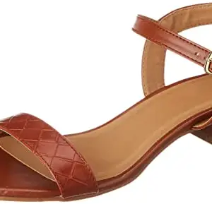 Carlton London Women's Slingback Heeled Sandal, BROWN, 5 UK