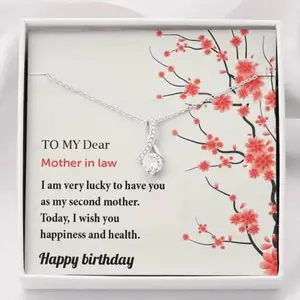 FABUNORA Best Unique Birthday Gift for Mother-In-Law - 925 Sterling Silver Pendant With Certificate of Authenticity and 925 Stamp