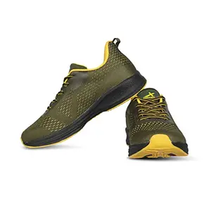 Vector X RS-1400 Running/Jogging/Walking Gym Unisex Laceup Light Weight Shoes Green-Yellow