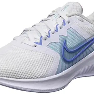 Nike Women's WMNS Downshifter 11 White/Polar-Menta-Hydrogen Blue Running Shoe (CW3413-103)
