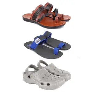 DRACKFOOT Men's Sandals | Lightweight Wear| Stylish & Easy to Wear For Men's GRT-SAN-(3-COMBO)-3151-3134-3124-9