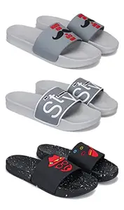 BERSACHE Chappal for Men Casual,Slides, Slippers, FILP-Flops Walking Slippers (Multicolour) (Pack of 3) Combo(MR)-1590-1589-3115-6