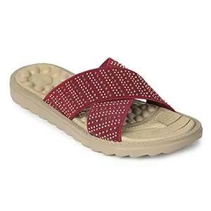 Liberty Women Wagas-19 Maroon Casual Slippers -5.5 UK(21890271)