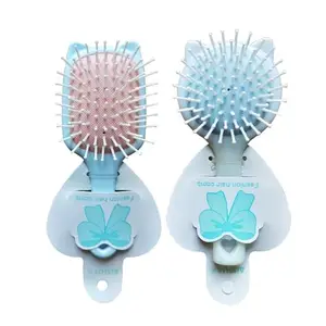 BlackLaoban Cute Cartoon Baby Hair Brush Soft Bristles Anti-static Airbag Massage Comb For Kids Girls & Boys Combo (Pack Of 2) - Blue