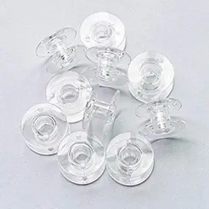 Kavya Craft Present Plastic Clear Bobbins for Any Domestic Automatic Sewing Machines comaptible with Usha Janome Singer and Brother Domestic Machine (10)