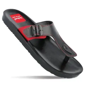 WALKAROO 13123 Mens Sandals Dailywear and Regular use For Indoor & Outdoor - Black Red