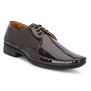 Enow Casual Stylish Brown Derby Formal Shoe for Men DOH-113-BRN-8