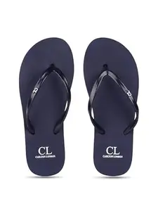 Carlton London Women's Navy Blue Flip-Flops