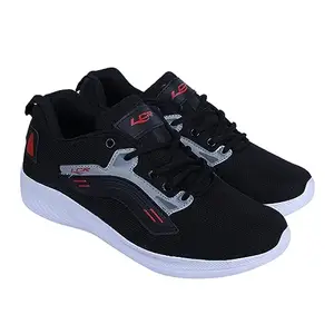 Lancer Mens APOLLO-1BLK-RED1 Black Running Shoe