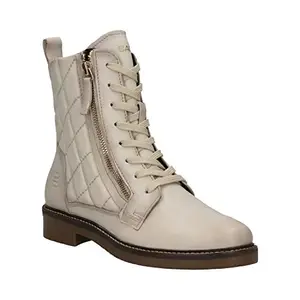 BAGATT Zina Off White Leather Womens Ankle Boots - UK 6