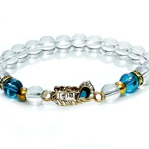 ASTROGHAR Shri Krishna Ji Lucky Auspicious Charm White Crystals Bracelet