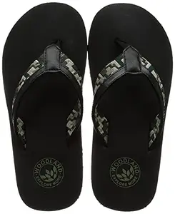 Woodland Men's Black Flip Flop-9 Kids UK (FF 3603119A)