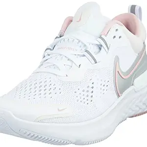 Nike Womens React Miler 2 White/Pink Glaze-Light Soft Pink Running Shoe - 4.5 UK (6.5 US) (CW7136-101)