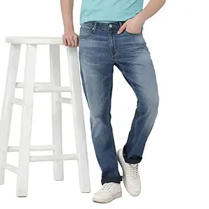 Lee Men's Regular Jeans (LMJN003796_Mid Indigo